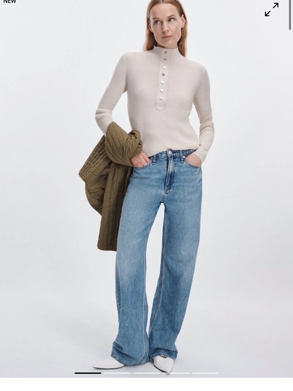 Rag And Bone Logan Mid Rise Wide Leg Jean. Size 26